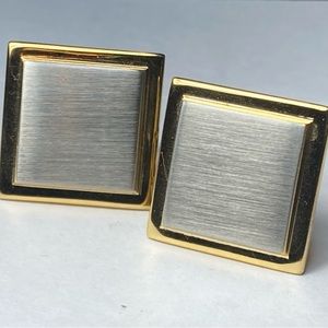 Handsome silver & gold vent cuff links by Dante, in original box